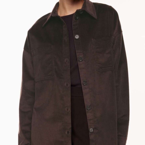 Aritzia The Group by Babaton Graydon Brown Corduroy Shirt Womens Small - Picture 1 of 10